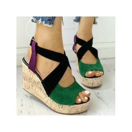 Rotosw Women s Wedge Sandals Buckle Shoes Ankle Strap Platform Sandal Comfy Open Toe Summer Casual Green 5
Rotosw Women s Wedge Sandals Buckle Shoes Ankle Strap Platform Sandal Comfy Open Toe Summer Casual Green 5
