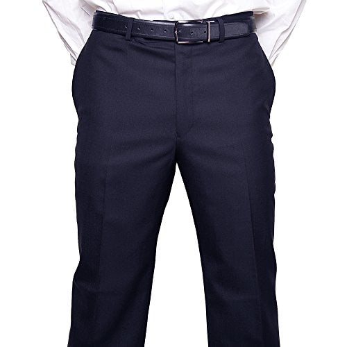 Calvin Klein Dress Pants For Men Classic Flat Front Style Trousers,44W x 30L,Navy