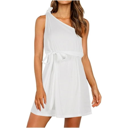 Juebong Women s Summer Printed One Shoulder Sleeveless Tie Party Dress Floral Print Mini Dress
Juebong Women s Summer Printed One Shoulder Sleeveless Tie Party Dress Floral Print Mini Dress