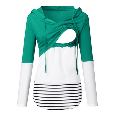 TANGNADE Women Maternity Long Sleeve Striped Hoodie Nursing Sweatshirts For Breastfeeding
TANGNADE Women Maternity Long Sleeve Striped Hoodie Nursing Sweatshirts For Breastfeeding