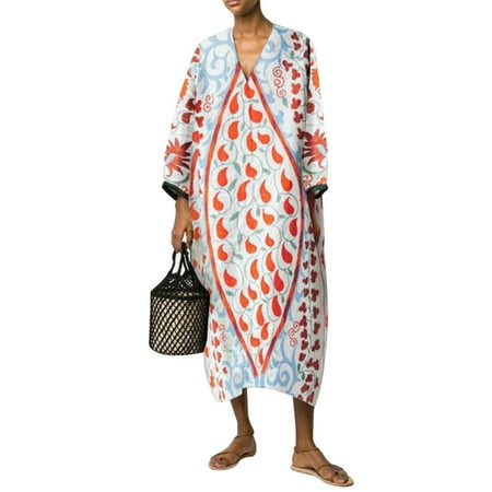 V-Neck Print Embroidered Straight Linen Dress for Women Long Sleeves Cover Up for Women V-Neck Print Embroidered Straight Linen Long Sleeves Cover Up Dress M Orange
V-Neck Print Embroidered Straight Linen Dress for Women Long Sleeves Cover Up for Women V-Neck Print Embroidered Straight Linen Long Sleeves Cover Up Dress M Orange