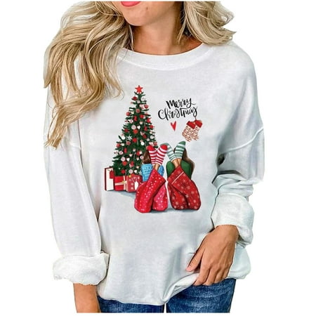 jsaierl Womens Christmas Sweatshirts Long Sleeve Christmas Tree Print Top Casual Crewneck Sweatshirt Loose Fit Pullover Christmas Gifts for Women
jsaierl Womens Christmas Sweatshirts Long Sleeve Christmas Tree Print Top Casual Crewneck Sweatshirt Loose Fit Pullover Christmas Gifts for Women