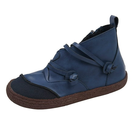 Women s Boots Womens Boots Womens Fashion Solid Boots Zipper Women Round Toe Flat Heel Boots Shoes Blue
Women s Boots Womens Boots Womens Fashion Solid Boots Zipper Women Round Toe Flat Heel Boots Shoes Blue
