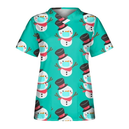 Women Scrub_Top Working Uniform Blouse Short Sleeve V-Neck Workwear T-Shirt with Pocket Comfy Tops L
Women Scrub_Top Working Uniform Blouse Short Sleeve V-Neck Workwear T-Shirt with Pocket Comfy Tops L