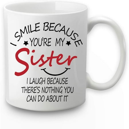 Toshiy I Smile Because You Are My Sister Mug I Laugh Because Sister Coffee Mug Coffee Cups for Sisters Birthday Gifts for Sister In Law from Sister Brother Sister Sis Mug 11 Ounce
Toshiy I Smile Because You Are My Sister Mug I Laugh Because Sister Coffee Mug Coffee Cups for Sisters Birthday Gifts for Sister In Law from Sister Brother Sister Sis Mug 11 Ounce