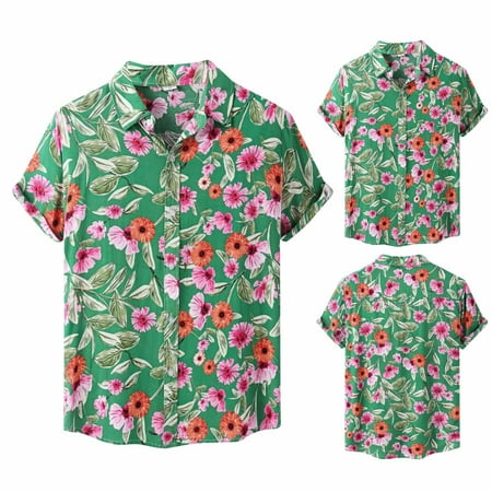 Men s Fashion Casual Top Shirts Large Size Lapel Button Fashion Shirt Blouse Short Sleeve Flower Printed Casual Pajama
Men s Fashion Casual Top Shirts Large Size Lapel Button Fashion Shirt Blouse Short Sleeve Flower Printed Casual Pajama