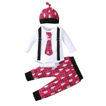 Sunisery Christmas Baby Boys Outfits Set Long Sleeve Romper Plaid Pants Autumn Clothes Rose Red 9-12 Months
Sunisery Christmas Baby Boys Outfits Set Long Sleeve Romper Plaid Pants Autumn Clothes Rose Red 9-12 Months