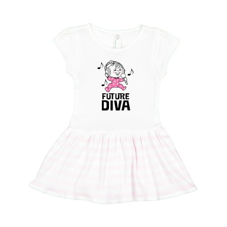 Inktastic Future Diva Baby Girl Singer Gift Toddler Girl Dress