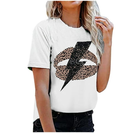 White Blouse for Women Womens Blouses And Tops Dressy Fashion Casual Women Short Sleeve Leopard Print O-Neck Tops Ladies Tee T-Shirt Proclub Shirts White XL
White Blouse for Women Womens Blouses And Tops Dressy Fashion Casual Women Short Sleeve Leopard Print O-Neck Tops Ladies Tee T-Shirt Proclub Shirts White XL