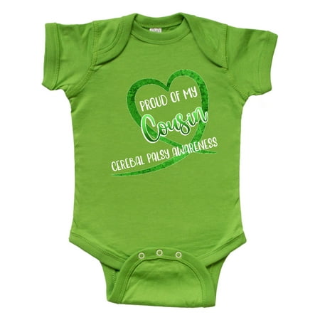 Inktastic Proud of my Cousin Cerebral Palsy Awareness Heart Ribbon Gift Baby Boy or Baby Girl Bodysuit
Inktastic Proud of my Cousin Cerebral Palsy Awareness Heart Ribbon Gift Baby Boy or Baby Girl Bodysuit