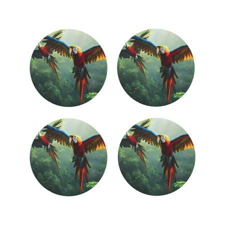 Honeii Flying Parrots In Jungle Print Leather Coaster Set of 4 Ideal for Safeguarding Your Furniture from Drinks Spills and Effortless Cleanup-Round Shape
Honeii Flying Parrots In Jungle Print Leather Coaster Set of 4 Ideal for Safeguarding Your Furniture from Drinks Spills and Effortless Cleanup-Round Shape