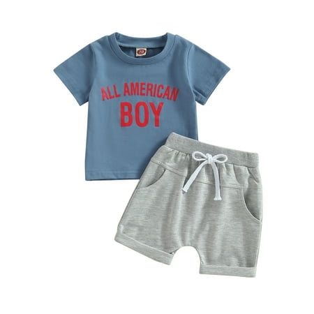 Karuedoo 4th of July Baby Boy Summer Outfit All American Boy Short Sleeve T-Shirt Rolled Hem Shorts
Karuedoo 4th of July Baby Boy Summer Outfit All American Boy Short Sleeve T-Shirt Rolled Hem Shorts