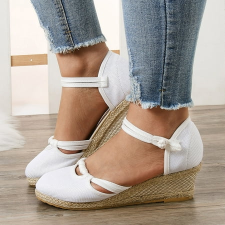 Women Shoes Women Buckle Linen Sandals Platform Wedge Sandals Fashion Versatile Braided Buckle Breathable Wedge Sandals White 8
Women Shoes Women Buckle Linen Sandals Platform Wedge Sandals Fashion Versatile Braided Buckle Breathable Wedge Sandals White 8