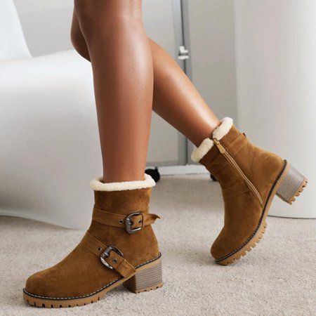 Tdoqot Winter Boots for Women- Warm Mid-Heel Chunky Heel Christmas Gifts Women s Ankle Boots Khaki 43
Tdoqot Winter Boots for Women- Warm Mid-Heel Chunky Heel Christmas Gifts Women s Ankle Boots Khaki 43