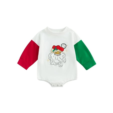 jaweiwi Infant Baby One-Piece Jumpsuit Christmas Santa Print Long Sleeve Round-Neck Snap Closure Bodysuit for Boys Girls 3-24M
jaweiwi Infant Baby One-Piece Jumpsuit Christmas Santa Print Long Sleeve Round-Neck Snap Closure Bodysuit for Boys Girls 3-24M