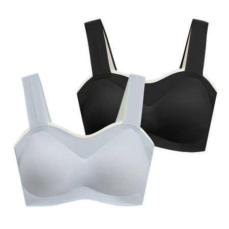 Fsqjgq Ultimate Push Up Bra Young Ladies 2Pcs Seamless Rimless Tank Style Bra Beauty Back Wrap Chest Pad Daily Sport Underwear Black+Blue Polyester Blue M
Fsqjgq Ultimate Push Up Bra Young Ladies 2Pcs Seamless Rimless Tank Style Bra Beauty Back Wrap Chest Pad Daily Sport Underwear Black+Blue Polyester Blue M