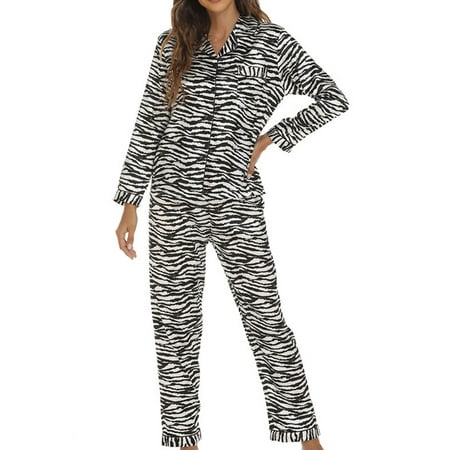 Avamo Ladies Pajamas Sets Lapel Neck Sleepwear Leopard Printed Nightwear Baggy Lounge Set Two Pieces Outfits Home Clothes Black L
Avamo Ladies Pajamas Sets Lapel Neck Sleepwear Leopard Printed Nightwear Baggy Lounge Set Two Pieces Outfits Home Clothes Black L