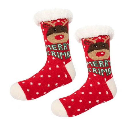 Dasbsug Unisex Christmas Thermal Fuzzy Slipper Socks with Grippers Funny Santa Elk Fleece Lined Non-Slip Foot Warmer Stockings
Dasbsug Unisex Christmas Thermal Fuzzy Slipper Socks with Grippers Funny Santa Elk Fleece Lined Non-Slip Foot Warmer Stockings