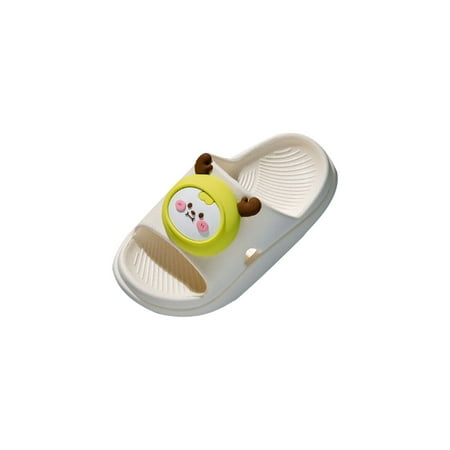 Toddler Boys and Girls Slide Sandals Cute Cartoon Non-Slip Summer Beach Water Shoes Kids Shower Pool Slippers Indoor & Outdoor Pool Open Toe Bath Slippers