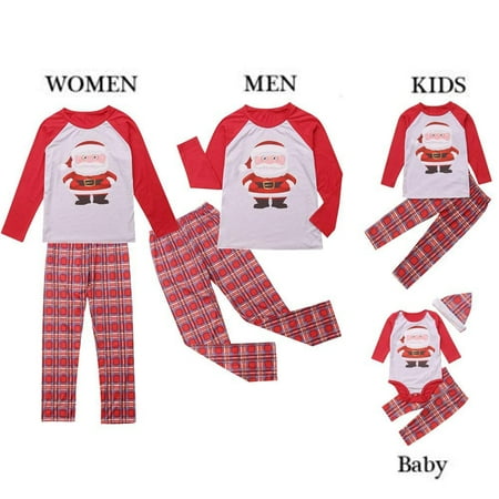 Christmas Family Matching Pyjamas Pajamas Set Xmas Santa Sleepwear Nightwear