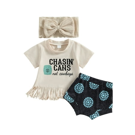 Wassery Toddler Baby Girl 3Pcs Western Outfits 3M 6M 12M 18M 2T 3T Infant Summer Outfits Short Sleeve T-shirt Tassel Tee Tops Graphic Shorts Headband 3Pcs Clothes Set
Wassery Toddler Baby Girl 3Pcs Western Outfits 3M 6M 12M 18M 2T 3T Infant Summer Outfits Short Sleeve T-shirt Tassel Tee Tops Graphic Shorts Headband 3Pcs Clothes Set