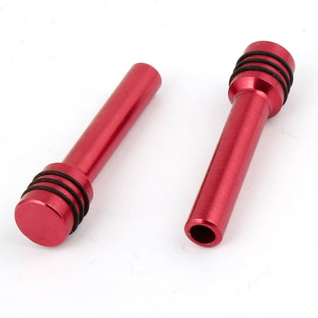 2 Pcs Red Aluminum Alloy Car Rotatable Door Lock Knob Cover