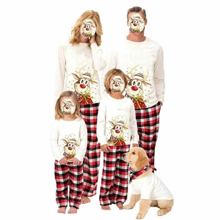Christmas Family Matching Pajamas Set Adult Kids Baby Deer Printed Tops+Plaid Pants Holiday Loungewear Sleepwear Set
Christmas Family Matching Pajamas Set Adult Kids Baby Deer Printed Tops+Plaid Pants Holiday Loungewear Sleepwear Set