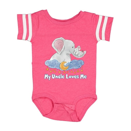 Inktastic My Uncle Loves Me Cute Elephants Clouds Moon and Stars Gift Baby Boy or Baby Girl Bodysuit
Inktastic My Uncle Loves Me Cute Elephants Clouds Moon and Stars Gift Baby Boy or Baby Girl Bodysuit