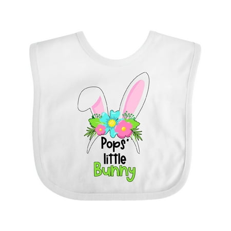 Inktastic Pops Little Bunny Cute Easter Bunny Ears Gift Baby Boy or Baby Girl Bib