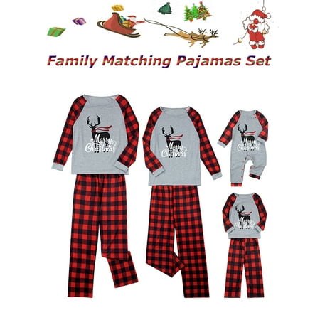 Christmas Family Matching Pajamas Set Letter Print Long-Sleeve Tops with Plaid Pants Suit for Father Mother Kids Baby
Christmas Family Matching Pajamas Set Letter Print Long-Sleeve Tops with Plaid Pants Suit for Father Mother Kids Baby