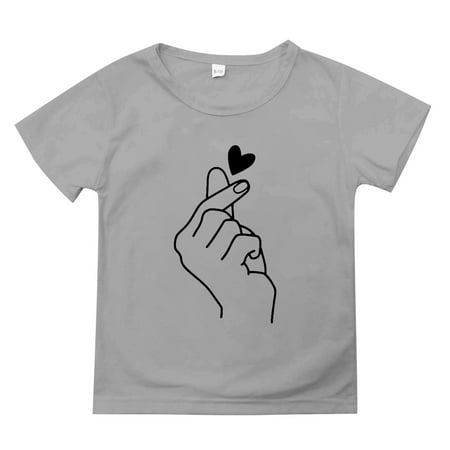 Otqutp Toddler Daily Blouse Cute Than Heart Finger Neutral Children s Pullover Round Neck Short Sleeve T Shirt Cartoon Top for Children
Otqutp Toddler Daily Blouse Cute Than Heart Finger Neutral Children s Pullover Round Neck Short Sleeve T Shirt Cartoon Top for Children