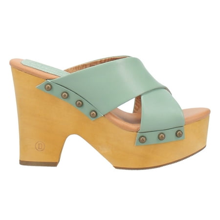 Dingo Womens Driftwood Studded Platform Casual Sandals Casual