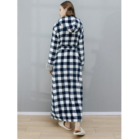Ame Women s Soft Plush Bathrobe Flange Velvet Hooded Robe Lanscuff Fleece Thickening Bathrobe
Ame Women s Soft Plush Bathrobe Flange Velvet Hooded Robe Lanscuff Fleece Thickening Bathrobe