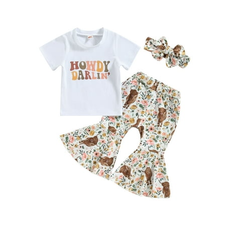 jaweiwi Kid Girls Pants Clothes Set 6M 12M 18M 24M 3T 4T Letters Print T-shirt with Cow Flower Print Flare Pants and Headband 2023 Summer Outfits
jaweiwi Kid Girls Pants Clothes Set 6M 12M 18M 24M 3T 4T Letters Print T-shirt with Cow Flower Print Flare Pants and Headband 2023 Summer Outfits
