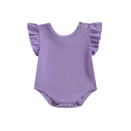 Lamuusaa Baby Girls Summer Casual Romper Solid Color Flying Sleeve O Neck Backless Playsuit
Lamuusaa Baby Girls Summer Casual Romper Solid Color Flying Sleeve O Neck Backless Playsuit
