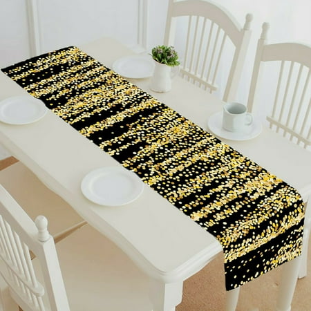 ECZJNT Golden dust elements falling down flying circle confetti vertical lines table runner table cloth tea table cloth 16x72 Inch
ECZJNT Golden dust elements falling down flying circle confetti vertical lines table runner table cloth tea table cloth 16x72 Inch