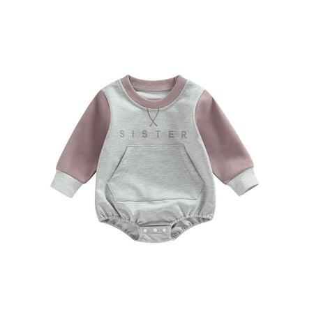 Jkerther Infant Baby Sweatshirt Rompers Letter Print Contrast Color Casual Long Sleeve Jumpsuit for Girl Boy
Jkerther Infant Baby Sweatshirt Rompers Letter Print Contrast Color Casual Long Sleeve Jumpsuit for Girl Boy