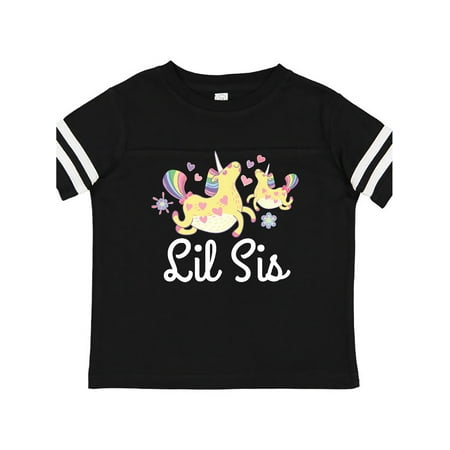 Inktastic Lil Sis Unicorn Girls Sister Gift Toddler Toddler Girl T-Shirt