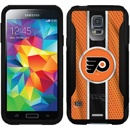 Philadelphia Flyers Jersey Stripe Design on OtterBox Commuter Series Case for Samsung Galaxy S5