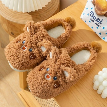 CoCopeanut House Slipper Fluffy Womens Winter Kawaii Cartoon Bunny Bear Plush Contton Anti Skid Indoor Funny Cute Female Fuzzy Shoes Flat
CoCopeanut House Slipper Fluffy Womens Winter Kawaii Cartoon Bunny Bear Plush Contton Anti Skid Indoor Funny Cute Female Fuzzy Shoes Flat