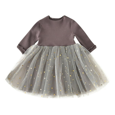 OVTICZA Baby Toddler Ruffle Summer Sundress Tulle Tutu Dresses Long Sleeve Dress for Girl Coffee 100
OVTICZA Baby Toddler Ruffle Summer Sundress Tulle Tutu Dresses Long Sleeve Dress for Girl Coffee 100