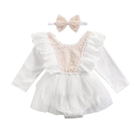 0-18M Infant Baby Girls Princess Romper Dress 2Pcs Ruffle Long Sleeve Floral Lace Tutu Jumpsuits Headband Set
0-18M Infant Baby Girls Princess Romper Dress 2Pcs Ruffle Long Sleeve Floral Lace Tutu Jumpsuits Headband Set
