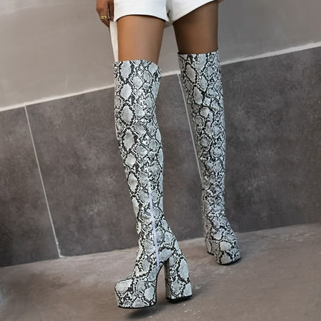 YUNAFFT Women s Boots Clearance Patchwork Serpentine Platform Ultra High Heel Winter Ladies Over The Knee Boots
YUNAFFT Women s Boots Clearance Patchwork Serpentine Platform Ultra High Heel Winter Ladies Over The Knee Boots