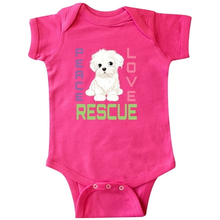 Inktastic Rescue Dogs Peace Love Rescue Gift Baby Girl Bodysuit