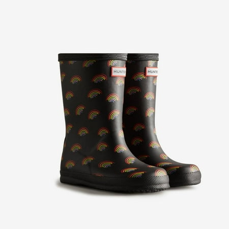 Kids First Classic Mini Rainbow Print Rain Boots Size Us 6/uk 5 | Polyester