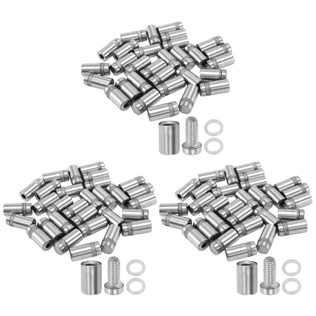 90 Pieces 12 x 22mm Stainless Steel Spacer Glass Holder Sign Mounting
