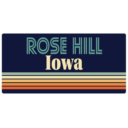Rose Hill Iowa 5 x 2.5-Inch Fridge Magnet Retro Design