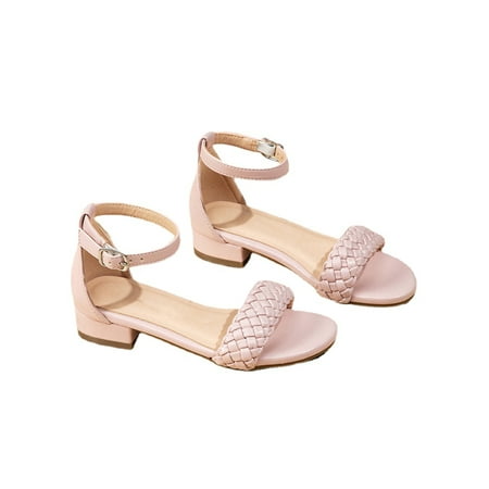 GENILU Girl s Casual Breathable Braid Heels Sandals Comfort Buckle Dress Sandal Summer Ankle Strap Shoes
GENILU Girl s Casual Breathable Braid Heels Sandals Comfort Buckle Dress Sandal Summer Ankle Strap Shoes