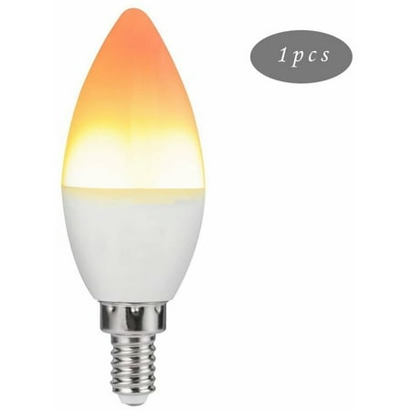 1 Flame Chandelier Bulbs with LED Simulation E12 Flame Effect Lamp Flashing White White 2W 1800K Simulation of Three Lighting Modes 
1 Flame Chandelier Bulbs with LED Simulation E12 Flame Effect Lamp Flashing White White 2W 1800K Simulation of Three Lighting Modes