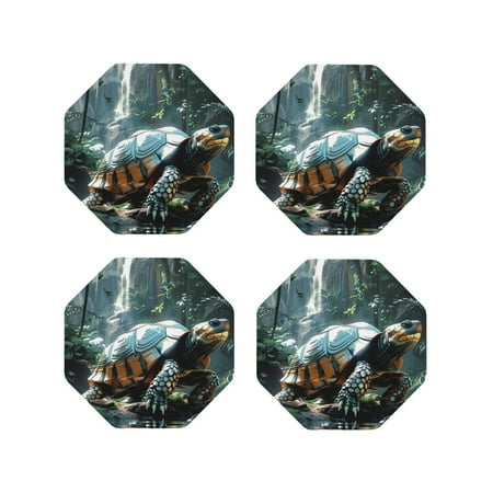 Leather Coasters with Heat-resistant for Drinks Turtle In Jungle Waterfall -标题2 Octagon
Leather Coasters with Heat-resistant for Drinks Turtle In Jungle Waterfall -标题2 Octagon